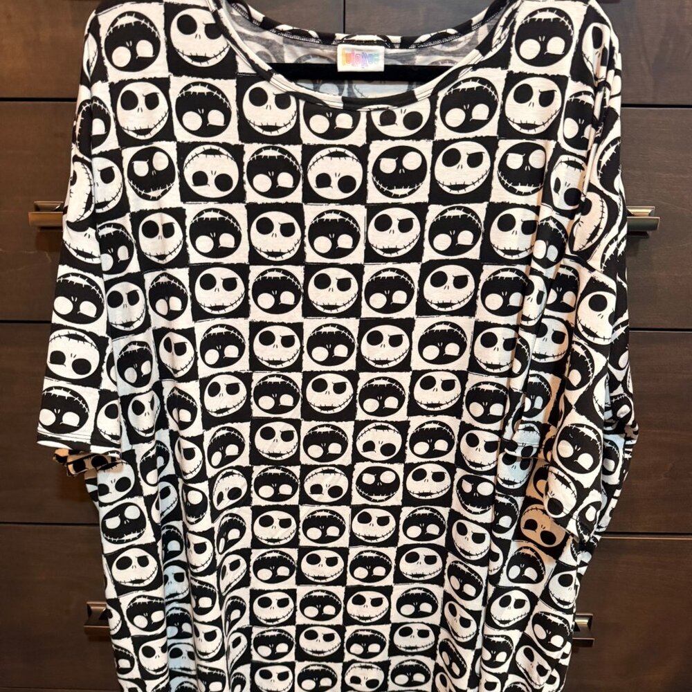 LuLaRoe 'Jack Skellington' IRMA Top 3X